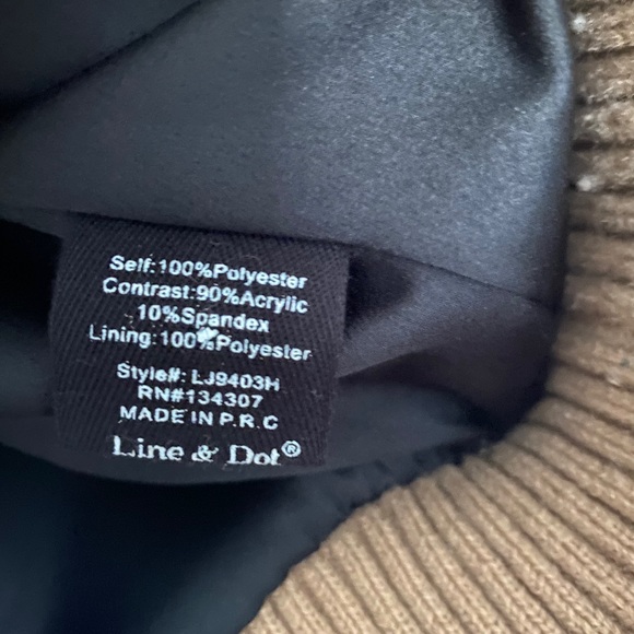 Line +Dot Teddy bomber - Picture 3 of 5